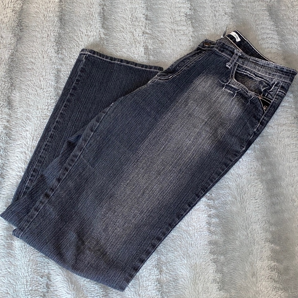 Adolfo Jeans Size 12 - Black/Gray